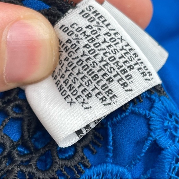 Diane Von Furstenberg Viera DVF Blue Lace V-Neck Dress 2 Nwt - Picture 13 of 15